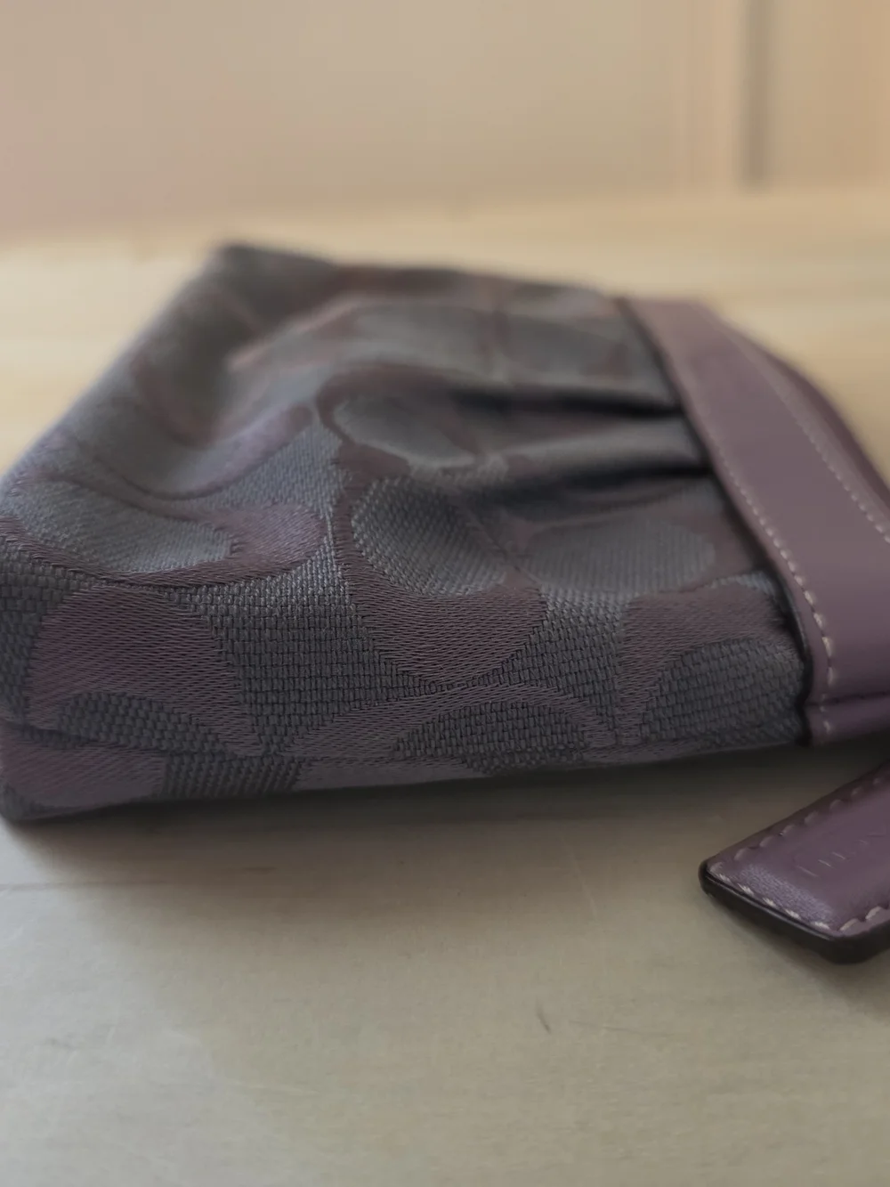 Coach Lilac Signature Wristlet